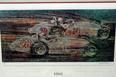 500 Legends: RON BURTON SIGNED LITHOGRAPH 1962 ROADSTERS ROGER WARD ...