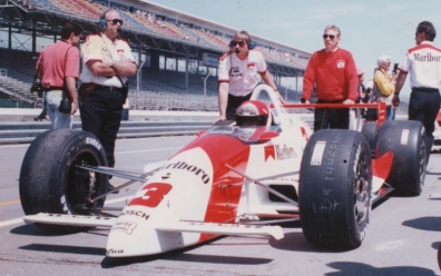 500 Legends: RICK MEARS 1991 MARLBORO TEAM PENSKE SIMPSON SHARK HELMET